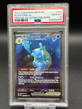 Load image into Gallery viewer, 2023 POKEMON MEW EN-151 | SPECIAL ILLUSTRATION RARE BLASTOISE EX 200 PSA 10
