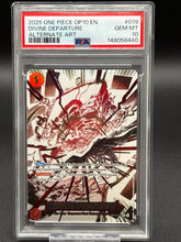 Load image into Gallery viewer, 2025 ONE PIECE OP10-ROYAL BLOOD ALTERNATE ART #019 DIVINE DEPARTURE PSA 10
